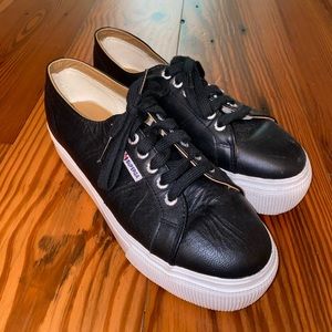 Leather black supergas